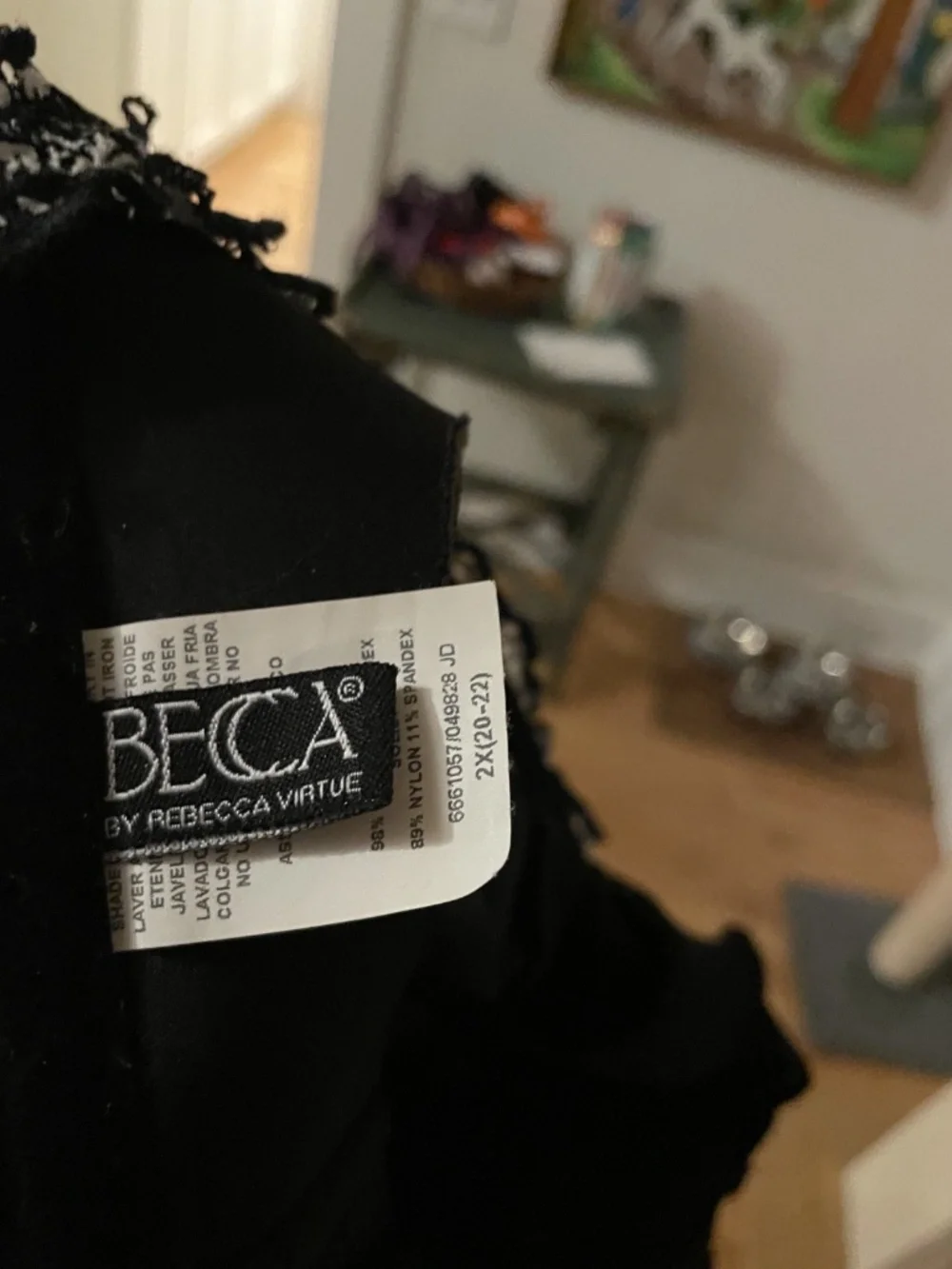 Becca by Rebecca Virtue black & white one piece Dress Swimsuit Size 2X (20-22)
